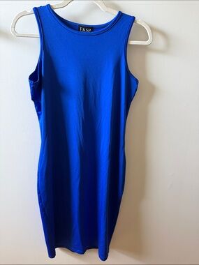 FKSP Royal Blue Sleeveless Bodycon Dress